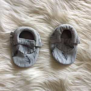 Gray Feather Moccasins